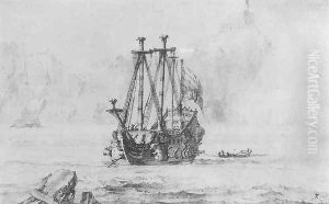 Navigation before a Promontory 1680s by Pierre Puget