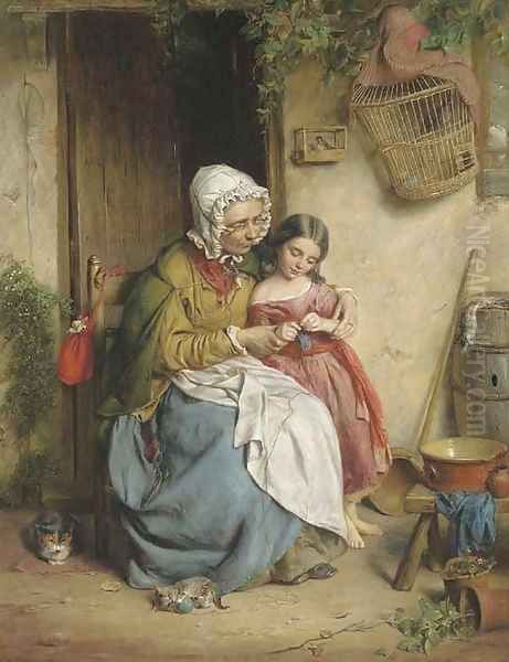 The Knitting Lesson - view 1