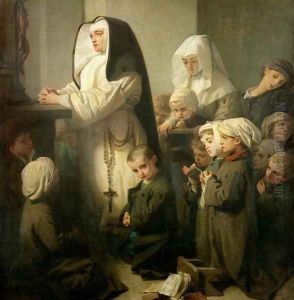 The Prayer of the Children Suffering from Ringworm, 1853 by Isidore Alexandre Augustin Pils