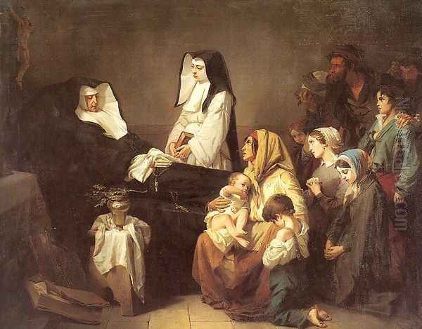 The Death of a Sister of Charity 1850 by Isidore Alexandre Augustin Pils