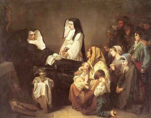 The Death of a Sister of Charity 1850 by Isidore Alexandre Augustin Pils