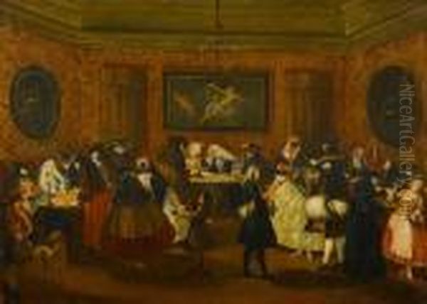 Il Ridotto - Group Of Venetians Playing Cards. - view 1