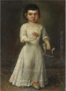 Ritratto Di Bambina Con Uva E Un Giocattolo In Mano by Pietro Longhi