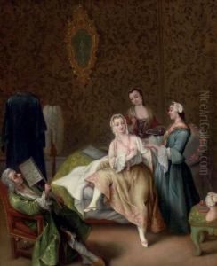 Il Risveglio Della Dama by Pietro Longhi