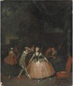 Scena Di Interno Veneziano by Pietro Longhi