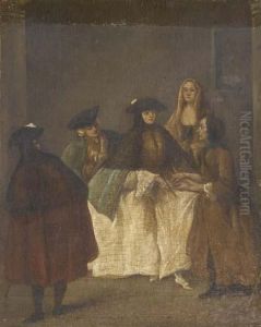 Venezianische Gesellschaft. by Pietro Longhi