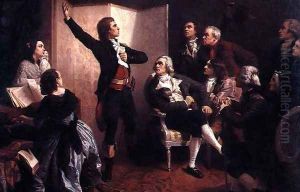 Rouget de Lisle 1760-1836 singing the Marseillaise at the home of Dietrich, Mayor of Strasbourg, April 1792 by Isidore Alexandre Augustin Pils
