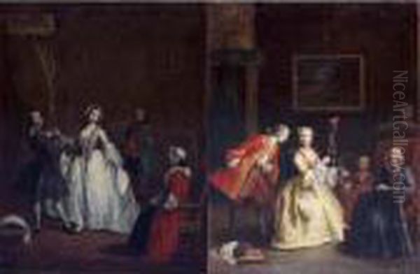 La Lezione Di Ballo And "la Dichiarazione": A Pair Of Paintings - view 1