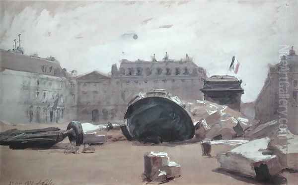The Fall of the Vendome Column, 29th May 1871 - view 1