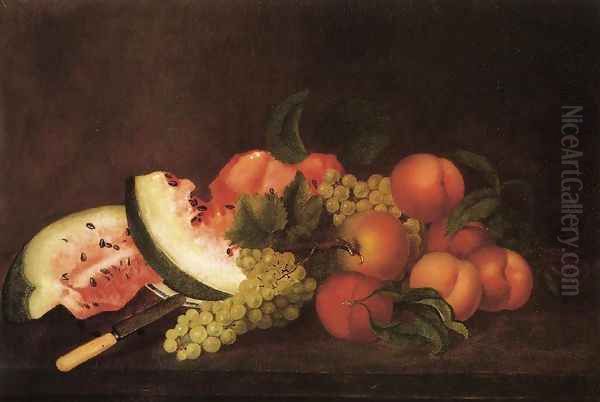 Still Life with Grapes, Watermelon, and Peaches - view 1
