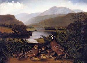 Partridges in a Landscape by Rubens Peale