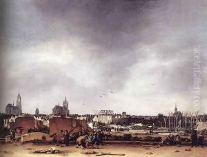 View of Delft after the Explosion of 1654, 1654 by Egbert van der Poel