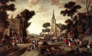 The Fair 1661 by Egbert van der Poel