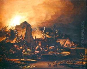 A Nocturnal Scene by Egbert van der Poel