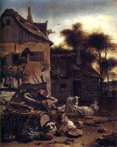 Barnyard Scene by Egbert van der Poel