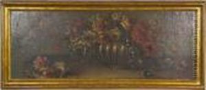 Lopez , Bottega Di. Vaso Di Fiori En Plen Air by Gasparo Lopez