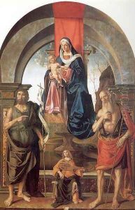 Virgin and Child Enthroned between Saints John the Baptist and Jerome 1510