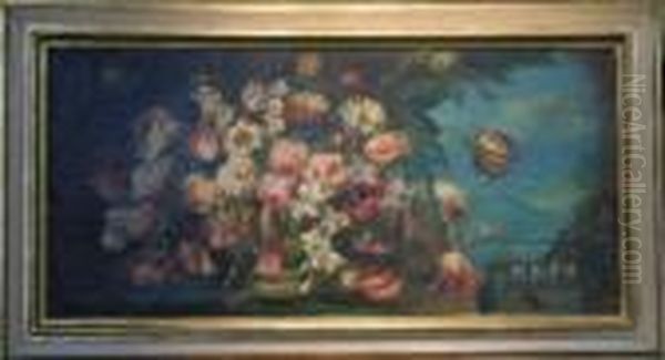 Floral Still Life In A Garden Setting - view 1