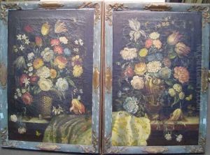 Floral Still Life: Two by Gasparo Lopez