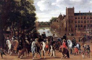 The Princes of Orange and Their Families Riding Out from the Buitenhof 1623-25