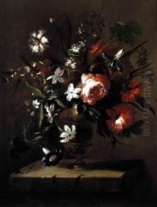 Vase of Flowers c. 1690 by Bartolome Perez