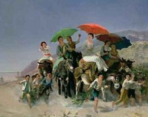 The Donkey Ride by Filippo Palizzi