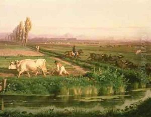 View of Carditello by Filippo Palizzi
