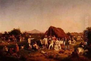The Hunting Party of Ferdinand II of Naples by Filippo Palizzi
