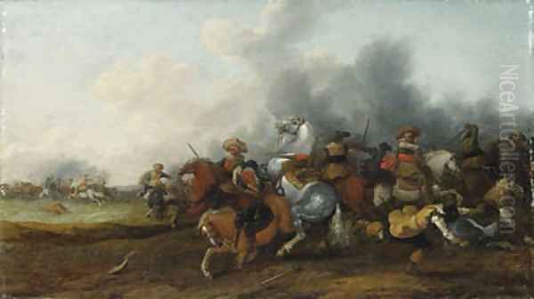 A cavalry skirmish - view 1