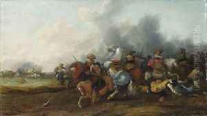A cavalry skirmish by Palamedes Palamedesz. (Stevaerts, Stevens)