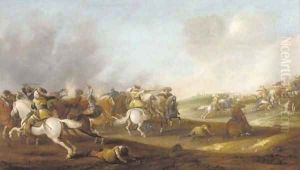 A cavalry skirmish 2 by Palamedes Palamedesz. (Stevaerts, Stevens)