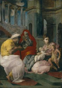 The Holy Family with Sts Elisabeth and John the Baptist 1541-43