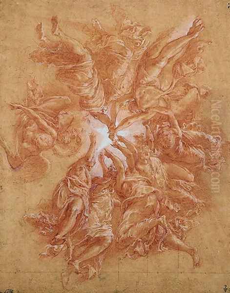The Angels Showing the Star to the Magi, study for the ceiling of the chapel of the Hotel de Guise, c.1555-60 - view 1