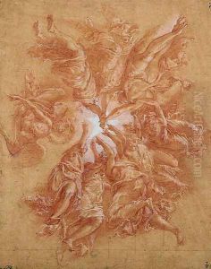 The Angels Showing the Star to the Magi, study for the ceiling of the chapel of the Hotel de Guise, c.1555-60
