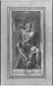 King Francois I 1494-1547 as Caesar by Francesco Primaticcio