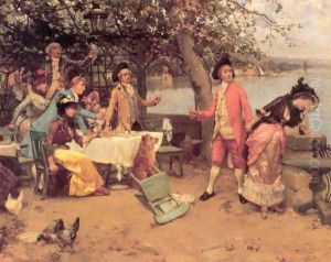 The Toast by Auguste Emile Pinchart