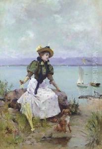 A Young Girl with a Parasol