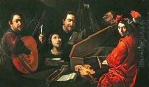 Concert with Musicians and Singers, c.1625 by Pietro Paolini