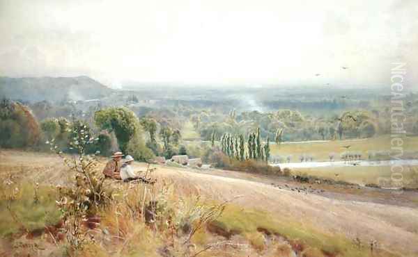 View from Hedsor Hill on the Thames, near Cookham - view 1