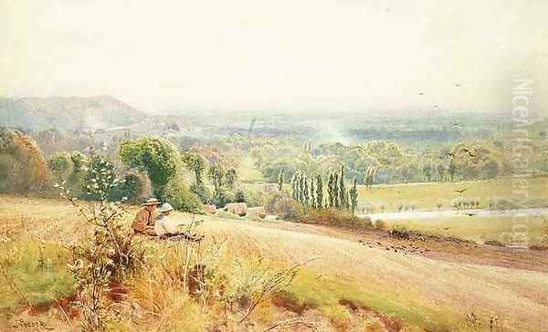 View from Hedsor Hill on the Thames near Cookham - view 1