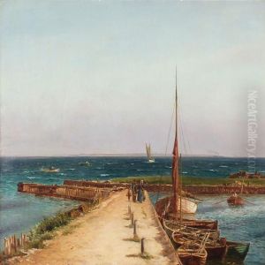 Summer Day At Hornbaek Harbour, Denmark