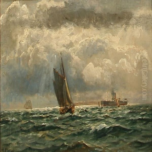 Seascape With Sailing Ships - view 1