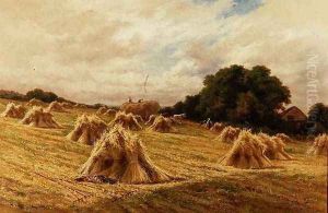 A Surrey Cornfield, near Reigate by Henry Hillier Parker