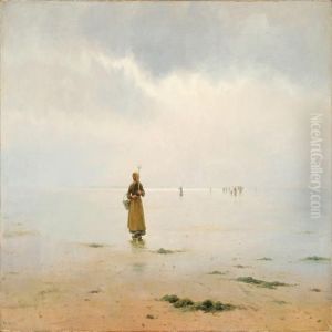 Coastal Low Waterscene From Brittany by Holger Peter Svane Lubbers