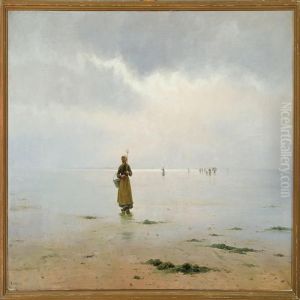 A Fisherman's Wife On A Beach In Brittany A Fisherman's Wife On A Beach In Brittany