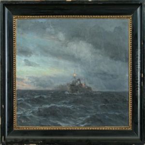 Seascape With Cargo Ship
