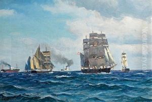 Ships In Open Sea by Holger Peter Svane Lubbers