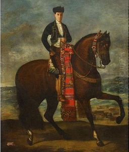 Retrato Ecuestre De Pepe Hillo by Eugenio Lucas Velasquez