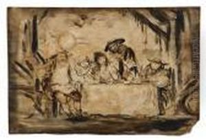 En La Taberna by Eugenio Lucas Velasquez