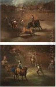 Mariano Ceballos Cabalgando
(mariano Ceballos Mounted); Banderillas De Fuego (banderillas With
Firecrackers) by Eugenio Lucas Velasquez